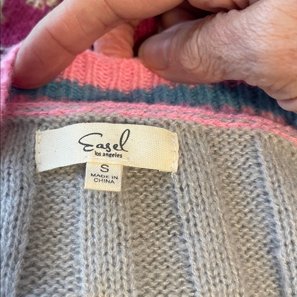 Easel Multicolor Patchwork Cardigan - Picture 2 of 8